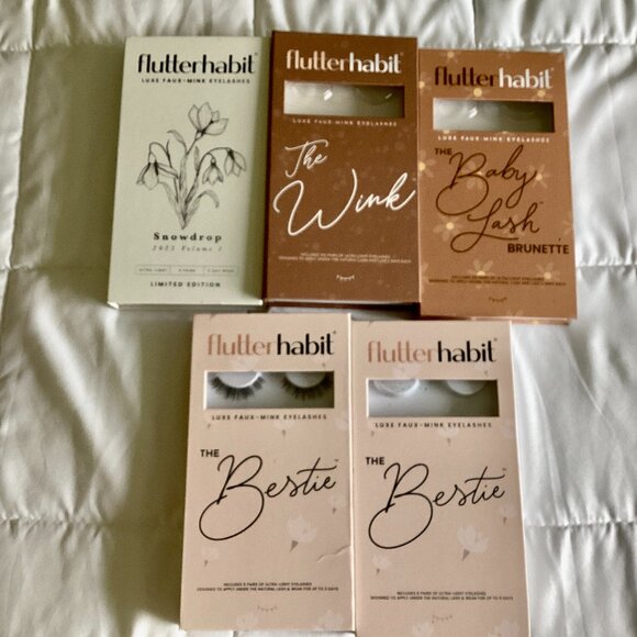 Flutter Habit Other - UPDATED!!  5 partial pkgs Flutter Habit lashes